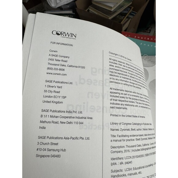 Facilitating Evidence-Based, Data-Driven School Counseling: A Manual - VERY GOOD - Picture 4 of 4